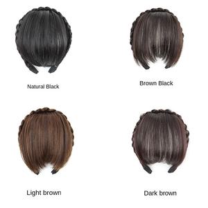 <span class=keywords><strong>Flequillo</strong></span> de Tela para el Cabello, Trenzado, con Aro, Trenza de Espina de Pescado, de una Sola Pieza, Natural, sin Costuras, de Fibra Sintética, <span class=keywords><strong>Flequillo</strong></span> <span class=keywords><strong>Postizo</strong></span> - Product Image 4