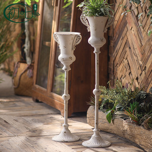 Maceta de Metal Estilo Francés Vintage para Decoración de Jardín Exterior A3010 - Product Image 3