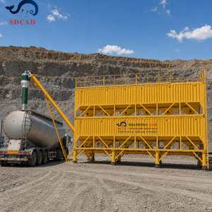 80T 100 Ton <strong>Container</strong> Type Horizontal Cement Silo with Screw Conveyor and Dust Collector <strong>for</strong> Concrete Batching Plant - Product Image 5
