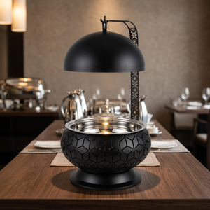 Nueva Colección Ramadán: Juego de Chafer de Acero Inoxidable Antiadherente con Tapa y Base de Malla, Calentador de Alimentos para Buffet - Product Image 1