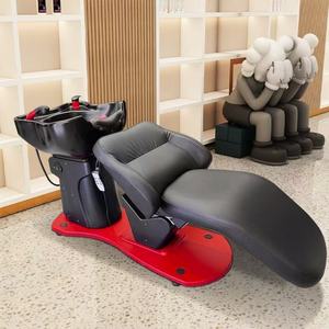 High-end Electric Shampoo Bed, Semi-<b>reclining</b> Flushing Bed, Hair Salon and <b>Beauty</b> Salon Special Ceramic Basin for Washing Hair - Product Image 1