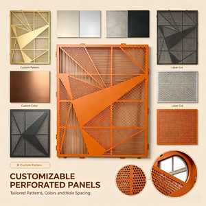 Panneau mural en aluminium perforé, revêtement de façade métallique, épaisseur personnalisée pour les toits et les extérieurs des bâtiments de bureaux - Product Image 5