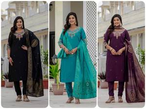 Premium Designer Kurti Set for Women with Coordinated Bottoms and Dupatta Traditional Indian Ethnic Outfit Festival & Party Wear - Product Image 2