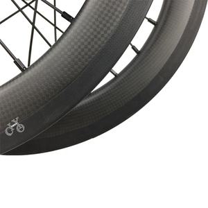 Juego de ruedas de carbono 349 de 16 pulgadas, freno de llanta para cubierta de 25mm, ruedas de bicicleta plegables de carbono de 16 ", ruedas <span class=keywords><strong>Minivelo</strong></span> Bmx de 3 velocidades - Product Image 6