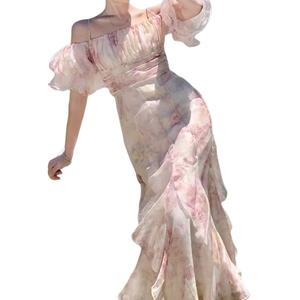 Nuevo Producto de Moda Popular, Vestido de Noche Personalizado con Estampado Floral, Vestido Casual para Mujer - Product Image 5