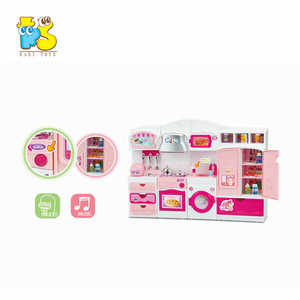 Juegos de Cocina de Dibujos Animados, Juguetes de Casa Rosa para Niñas, Juego de Imitación de Cocina con Música Divertida - Product Image 4