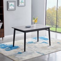 Table à manger moderne de luxe, ensemble de table à manger avec 6 chaises