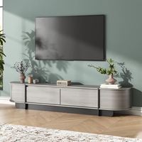 Meuble TV Minimaliste Personnalisé Prêt à Assembler, Unité de Console Multimédia en Bois