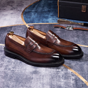 High-End Custom Retro Low-Top Business-Style Wool Sole Slip-On Anti-Slip Casual Shoes Soft Men's Shoes For Leisure Wear - Product Image 5