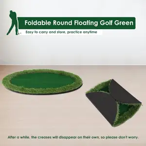 Set dewasa kolam Golf Turf Mat mengapung hijau untuk kolam Golf Floating hijau dengan Floating Chipping