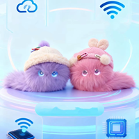 Compagnon électronique intelligent IA pour animaux de compagnie, jouet robot tendance en peluche de coton PP, cadeau d'anniversaire, accessoire, prend en charge la personnalisation IA