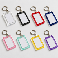 Porte-clés rectangulaires vierges en acrylique personnalisables pour impression numérique – Cadre photo DIY transparent et résistant – Cadeau