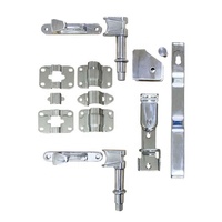 Acier inoxydable Conteneur Remorque Encastré Serrure De Porte Deux Point Camion Van Porte Arrière Engrenage De Verrouillage Pour Camion Réfrigéré