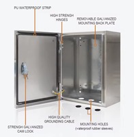 Boîtier de distribution électrique extérieur étanche IP66 en acier inoxydable sur mesure, boîtier métallique OEM pour projets