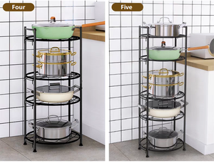 Estantes de cocina modernos de alta calidad Estantes de almacenamiento multifuncionales para pisos - Product Image 5