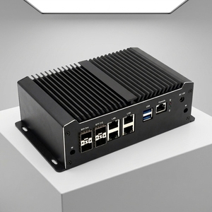 Mini PC Firewall con 4x SFP+ y 4x LAN 2.5G, CPU Intel C3758, Router con 2 Ranuras DDR4, Dispositivo Firewall PfSense OPNsense, <span class=keywords><strong>Servidor</strong></span> - Product Image 1
