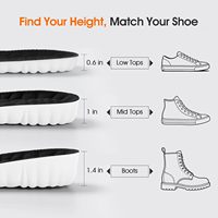 Plantillas para Zapatos OEM 4D Cloud Comfort para Aumentar la Altura, para Hombre y Mujer, Espuma Viscoelástica Suave, Lavables, Duraderas, Amortiguadoras, Transpirables, Ajuste Perfecto