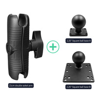 Soportes de TV de 360 grados VESA 100x100 adaptador de Monitor 2,25 ''bola cuadrada coche camión montado soporte de ordenador Monitor brazo Vesa para Ram