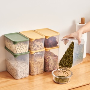 Monr Bán Buôn Nhựa Trong Suốt Lưu Trữ Container 1200Ml 2400Ml Stackable Thực Phẩm Jar Cho Tủ Lưu Trữ Cho Ngũ Cốc Lưu Trữ - Product Image 4