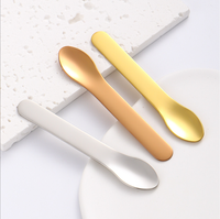 Alat Kecantikan Spatula Masker Aplikator Krim Mata Baja Tahan Karat Baru untuk Perawatan Kulit & Riasan Sendok Wajah