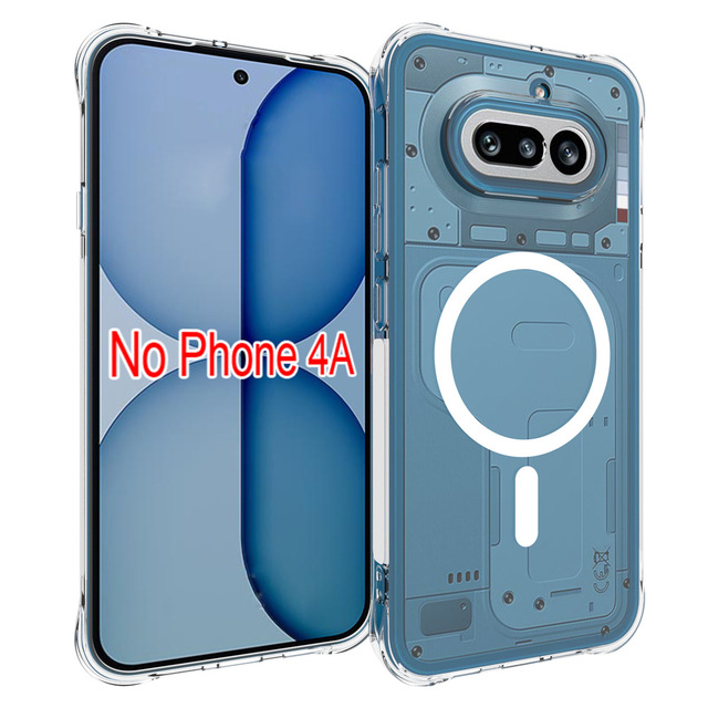 Magnetic Wireless Charger N52 Phone Case Transparent TPU Bumper Air Bag Shockproof Cover For Nothing Phone 4A Pro