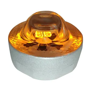 Marqueurs de chaussée solaires à LED étanches pour extérieur, installation facile, réflecteurs lumineux, yeux de chat 100 mm en verre trempé - Product Image 1
