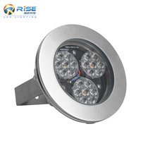 Projecteur LED sous-marin étanche IP68 3W à intensité variable en acier inoxydable 316L DMX512 RGB/RGBW pour éclairage de piscine et de paysage DC12V/24V