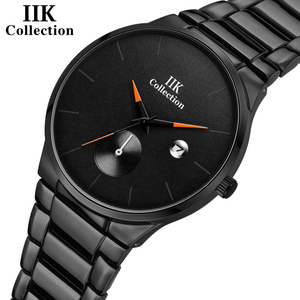 IIK Collection 1352 orologio Oem uomo nero semplice minimalista 3Atm impermeabile resistente all'acqua alla moda orologio da uomo al quarzo - Product Image 2