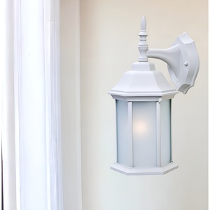 Lampade da parete per esterni HMS con braccio oscillante in vetro smerigliato bianco soluzione di illuminazione elegante e resistente - Product Image 2