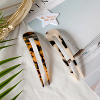4mm d'épaisseur prix de gros bâton de cheveux en forme de U pour faire des cheveux acétate écaille de tortue accessoires de cheveux pinces pour femmes filles