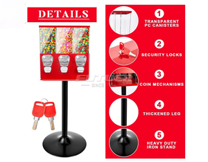 Distributeur automatique de capsules de jouets miniatures grande capacité 300-600, modèle 2025, triple distributeur de bonbons, mécanique à jetons - Product Image 3