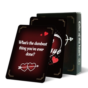 Nuevas Tarjetas Interactivas de Diálogo para Parejas con Diseño de Corazones, Personalizables, 50 Piezas, Tarjetas de Preguntas y Respuestas para Esposo y Esposa - Product Image 1
