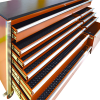 Chariot à outils roulant en acier inoxydable de 72 pouces, personnalisable, avec revêtement en poudre, support OEM, garantie de 3 ans, utilisation en atelier