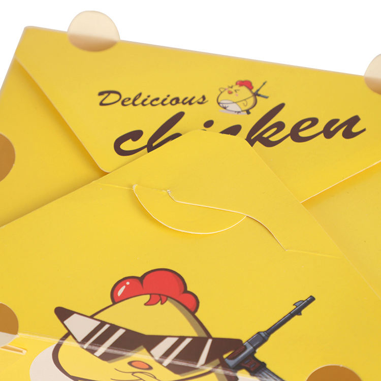 Customized coating paper food boxes food grade paper material take away fast food container