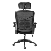 Chaise de bureau ergonomique en maille avec appui-tête réglable soutien lombaire et accoudoirs rabattables pour chaises de jeu de bureau à domicile
