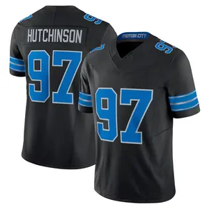 พร้อมส่งเสื้ออเมริกันฟุตบอลปี 2024-25 ชาย Aidan Hutchinson สีดํา เสื้อเย็บคุณภาพดีอันดับ 2