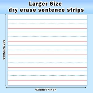 Papel de escritura a mano Jumbo, tiras de frases magnéticas de borrado en seco de 22x17 pulgadas para pizarra blanca, <span class=keywords><strong>aula</strong></span> de profesores - Product Image 3