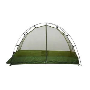 Jaring Nyamuk Tenda Ukuran Besar, Jaring Nyamuk Tenda Luar Ruangan Tempat Tidur Berkemah Dapat Dilipat Warna Hijau