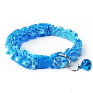 <span class=keywords><strong>Collar</strong></span> de perro de poliéster de alta calidad, bonito anillo Airtag de puntos, función de liberación rápida trenzada, campana, cuello de gato pequeño, estampado de letras - Product Image 5
