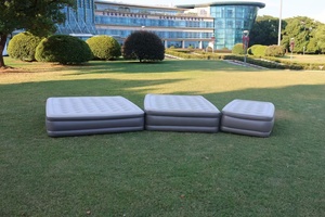 Cama Inflable Doble Convertible con Bomba Incorporada, Colchón de Aire de <span class=keywords><strong>Espuma</strong></span> Plegable y Portátil para Acampar al Aire Libre y en Casa - Product Image 3