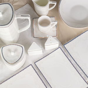 Bán Buôn 61/66 Pcs Sang Trọng Thanh Lịch Upscaled Xương Trung Quốc Sứ Ăn Đặt Thanh Lịch Nhà Hàng Ăn Tối Bộ Đồ Ăn Đặt - Product Image 6