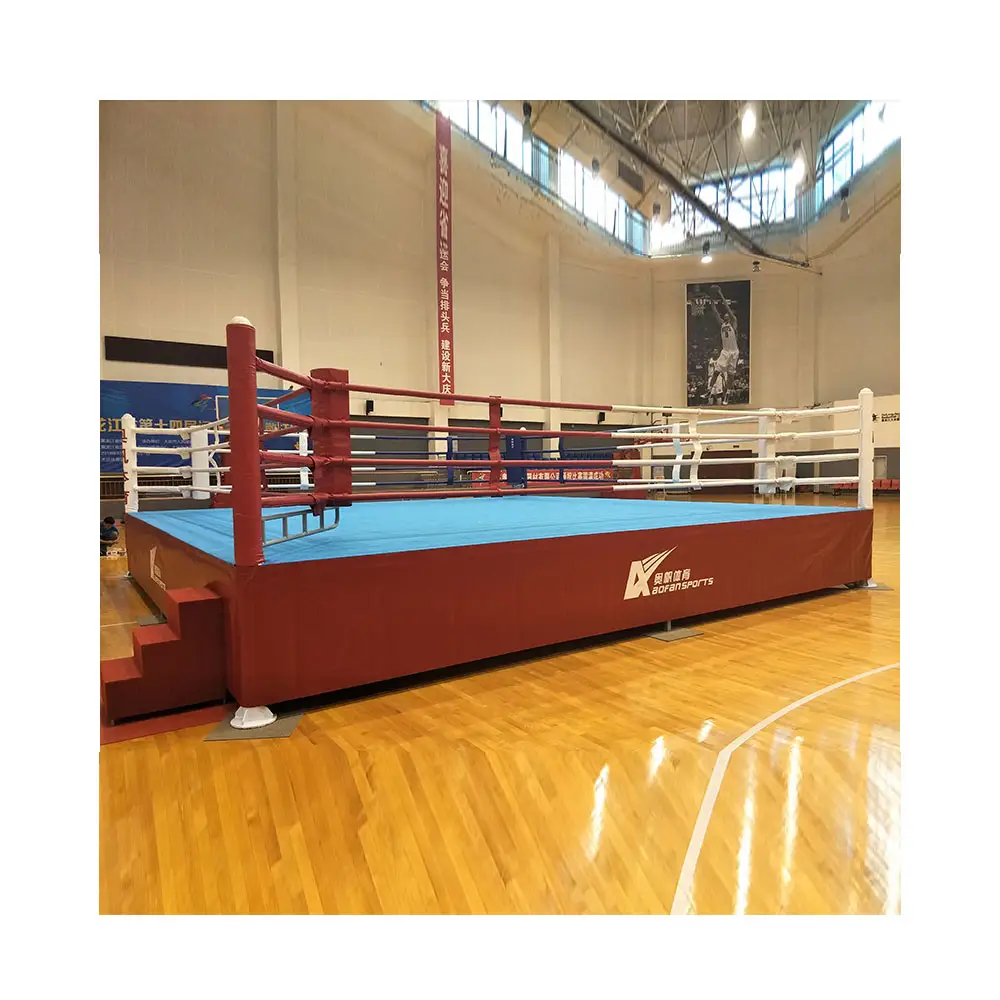 Jogo de equipamentos esportivos pesados anel de boxe do chão