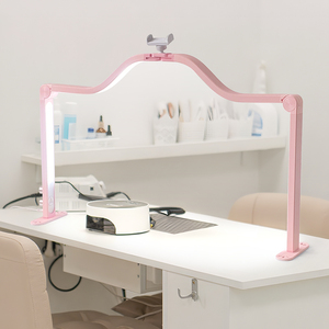 Lampe de bureau UV LED demi-lune diamantée, réglable et pliable, avec support pour téléphone, pour salon de manucure - Product Image 2