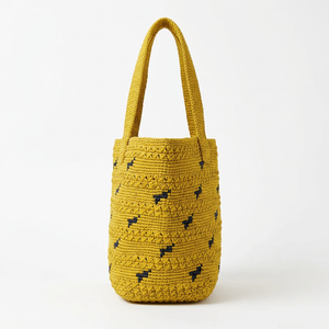 Bolso de Hombro Bohemio de Paja Tejida Ecológico con Parte Superior Abierta, Patrón Geométrico, Asa Única, para Playa, Compras y Viajes de Verano - Product Image 2