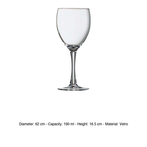 Verre à vin Princesa en verre trempé 19 cl Arcoroc H 16,5 cm Ø 6,2 cm - Product Image 3