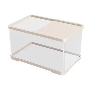 <span class=keywords><strong>Acuario</strong></span> <span class=keywords><strong>de</strong></span> Sobremesa Cuadrado Moderno <span class=keywords><strong>de</strong></span> 5W con Tapa <span class=keywords><strong>de</strong></span> Plástico, Fondo Transparente, Filtración y Marco Negro <span class=keywords><strong>para</strong></span> <span class=keywords><strong>Peces</strong></span> Dorados, Camarones y Tortugas - Product Image 6