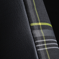Coussin de siège de voiture en cuir PVC avec VW MK7 GTD GTE GTI jaune Tartan Tissu Oreiller de siège complet pour canapé Accessoires d'intérieur de voiture