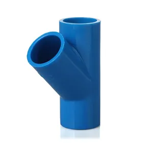 Home Ker PVC PN10 Y tipo TEE di alta qualità all'ingrosso acqua di plastica Y-tubo laterale adattatore tubo valvola a gomito