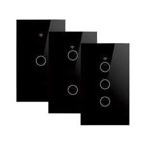 Tuya thông minh chúng tôi chuyển đổi tiêu chuẩn duy nhất sống dây không có trung tính Wifi điều khiển từ xa Tempered Glass cảm ứng Bảng điều chỉnh Wifi + RF433 - Product Image 1