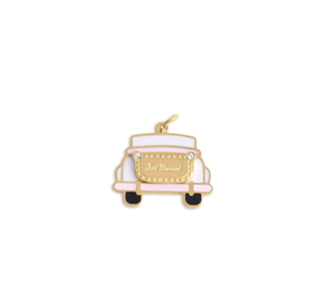 Gioielli Inspire in Acciaio Inossidabile Placcato Oro 18K PVD, Targa 'Just Married' per <span class=keywords><strong>Auto</strong></span> - Product Image 1